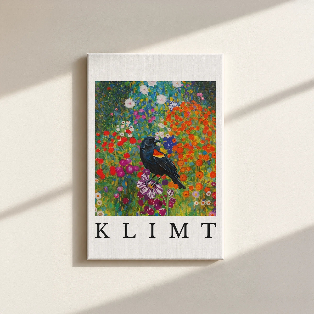 Klimt Blackbird Canvas Print