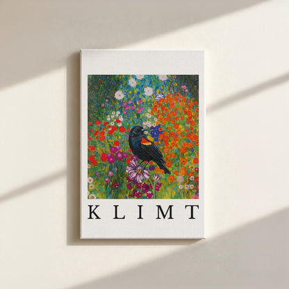 Klimt Blackbird Canvas Print