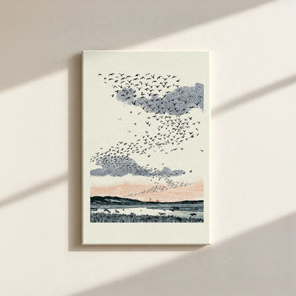 Migrating Wild Ducks Canvas Print