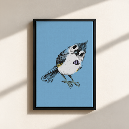 Bird Stare Canvas Print (Framed)