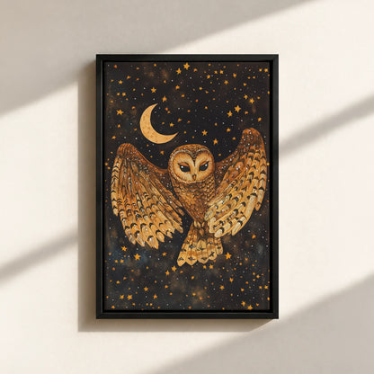 Mystical Owl Canvas Print (Framed)