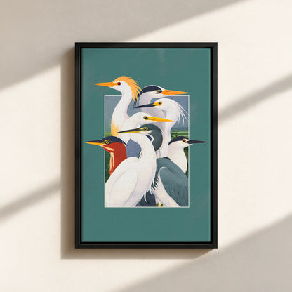 Wetland Assembly Canvas Print (Framed)