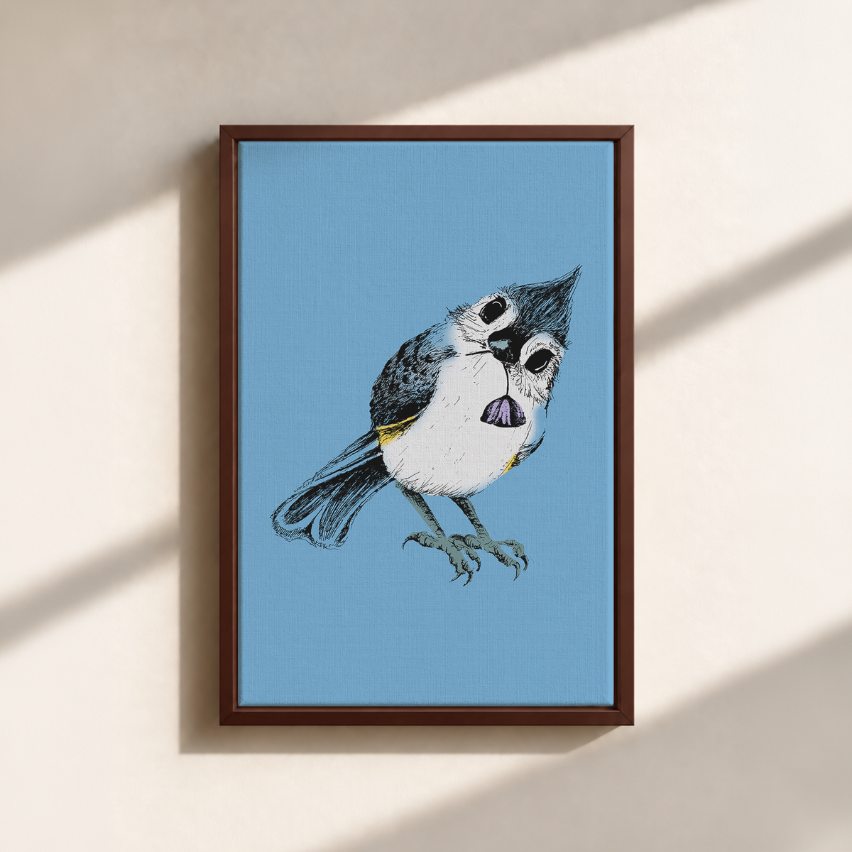 Bird Stare Canvas Print (Framed)