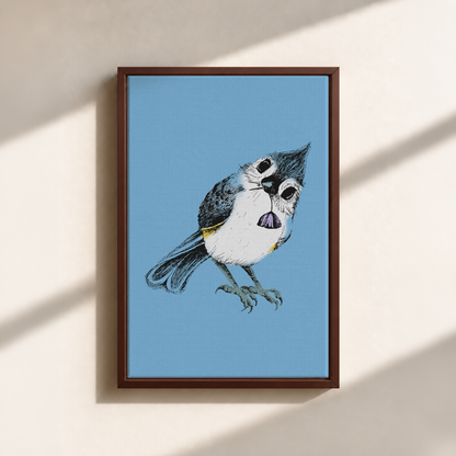 Bird Stare Canvas Print (Framed)