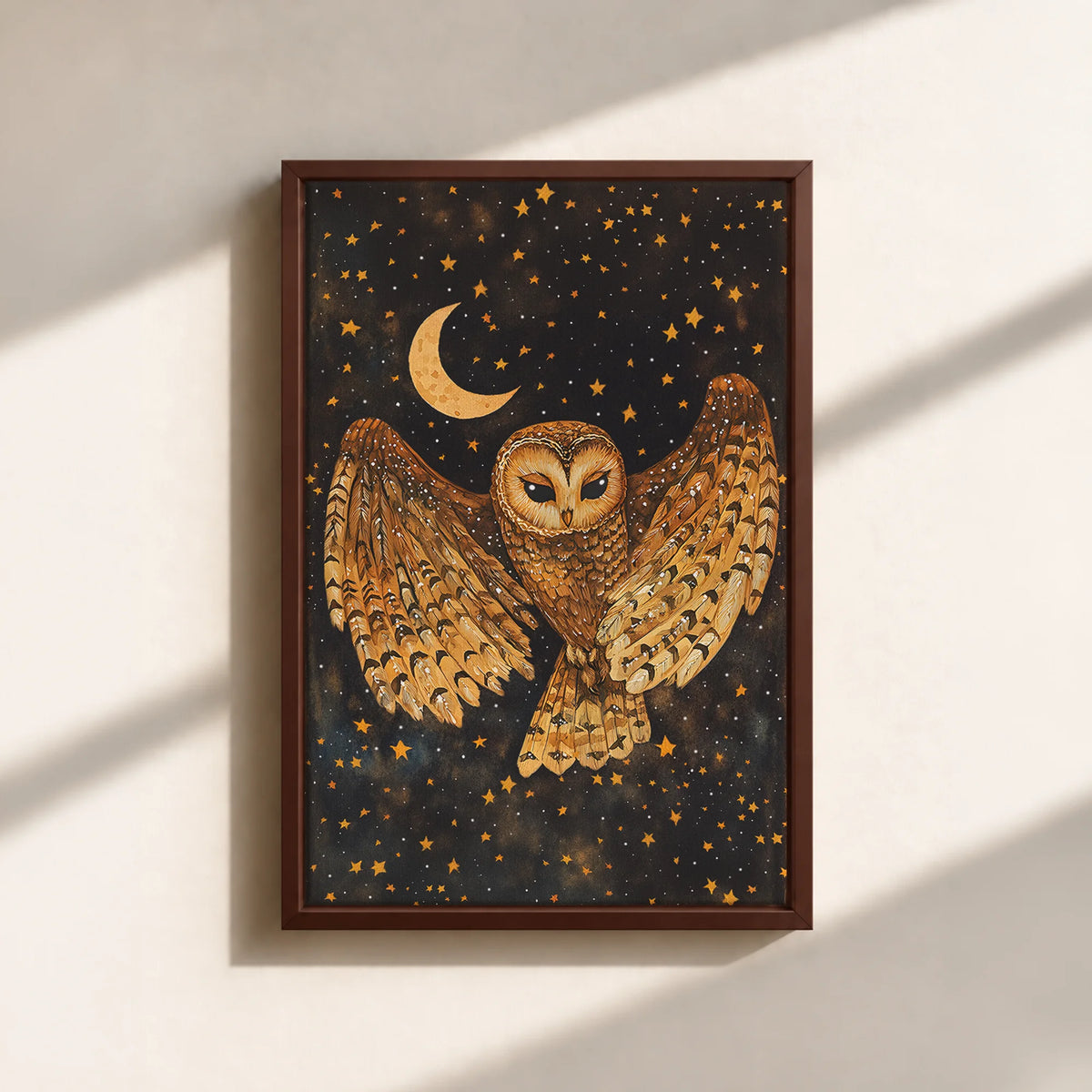 Mystical Owl Canvas Print (Framed)