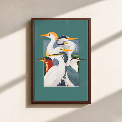 Wetland Assembly Canvas Print (Framed)
