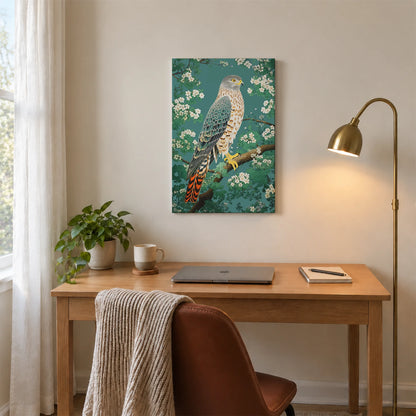 Hawk in Bloom Canvas Print