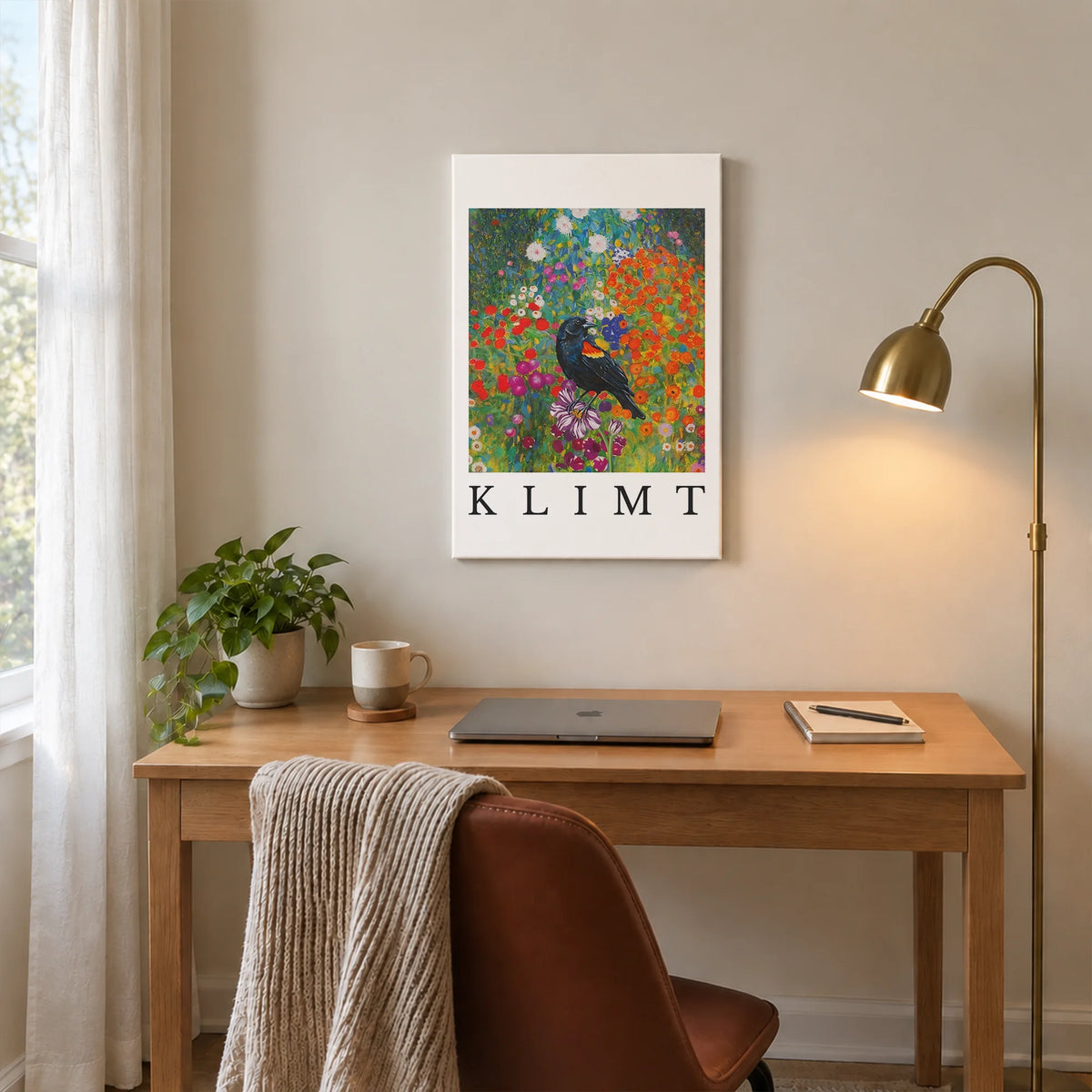 Klimt Blackbird Canvas Print