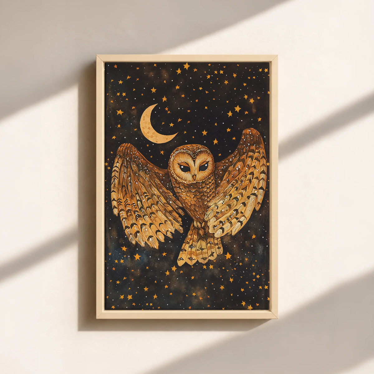Mystical Owl Canvas Print (Framed)