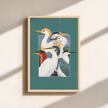 Wetland Assembly Canvas Print (Framed)