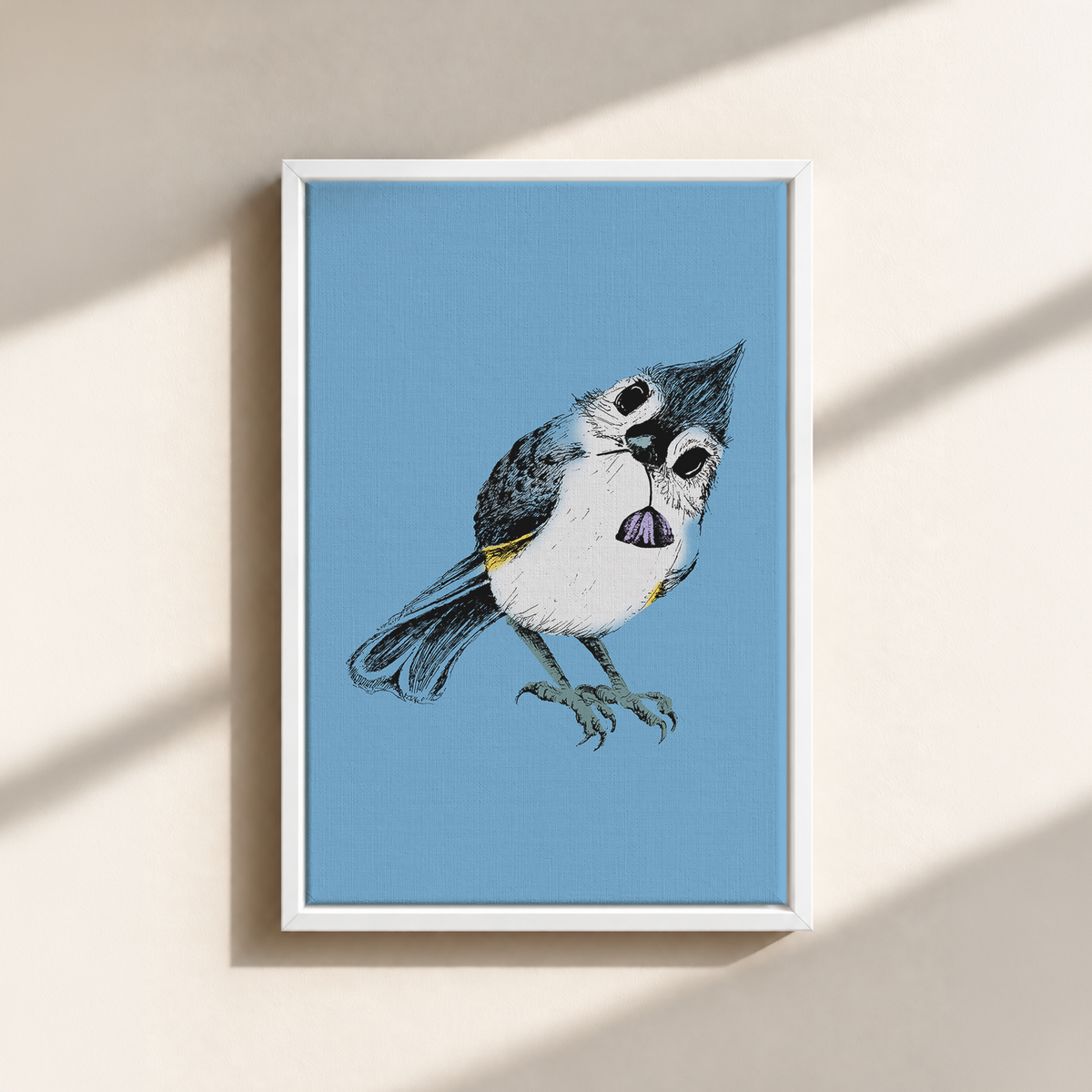 Bird Stare Canvas Print (Framed)