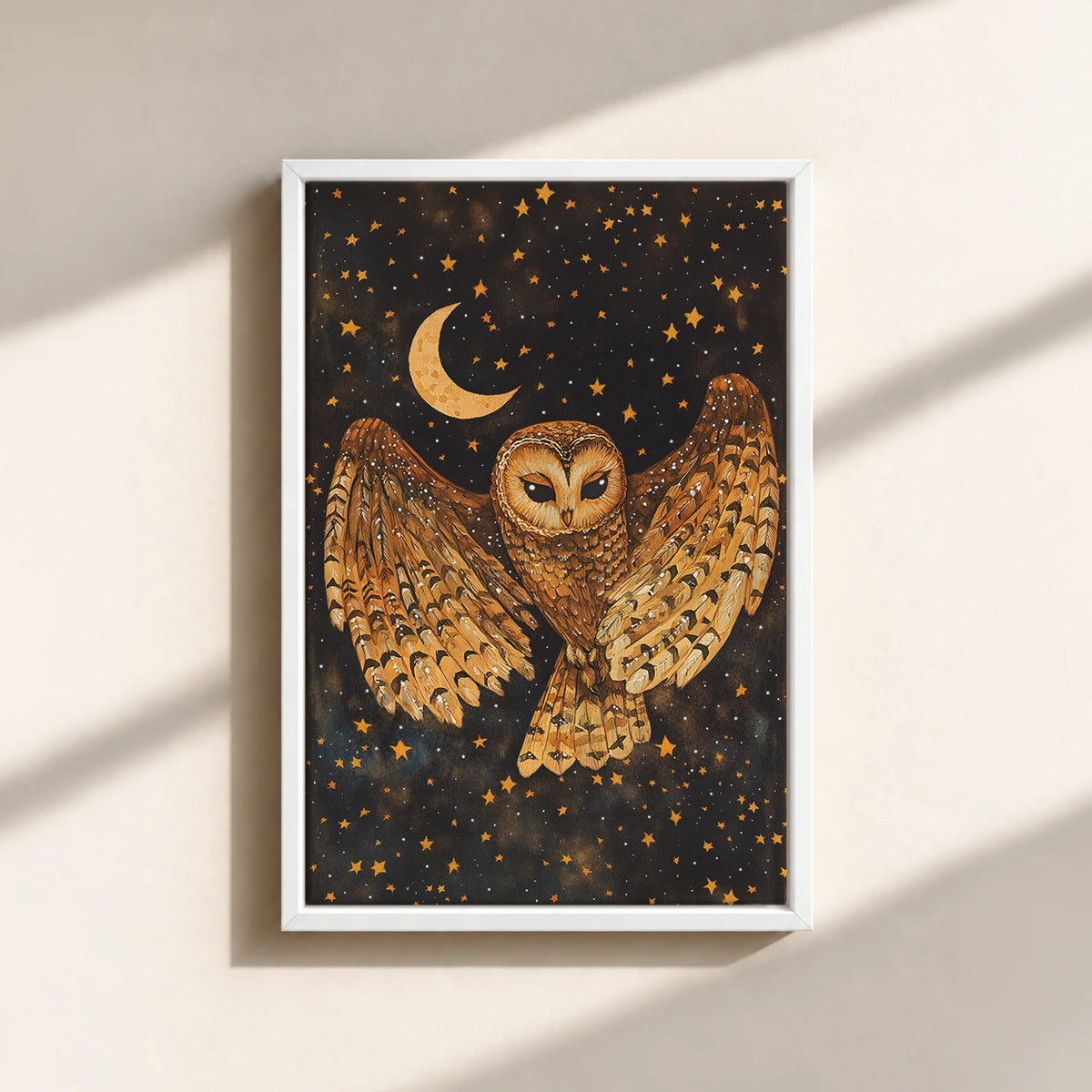 Mystical Owl Canvas Print (Framed)
