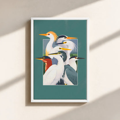 Wetland Assembly Canvas Print (Framed)