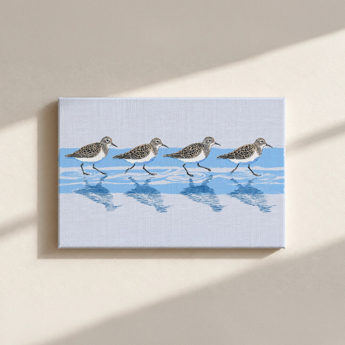 Tidewalking Sandpipers Canvas Print