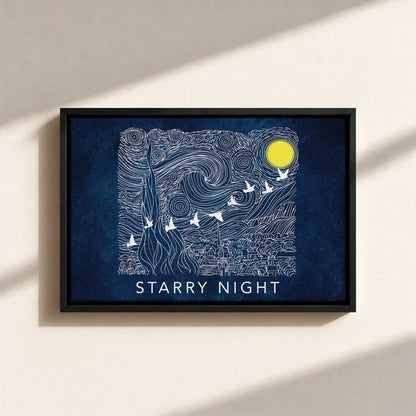 Starry Night Framed Canvas Print
