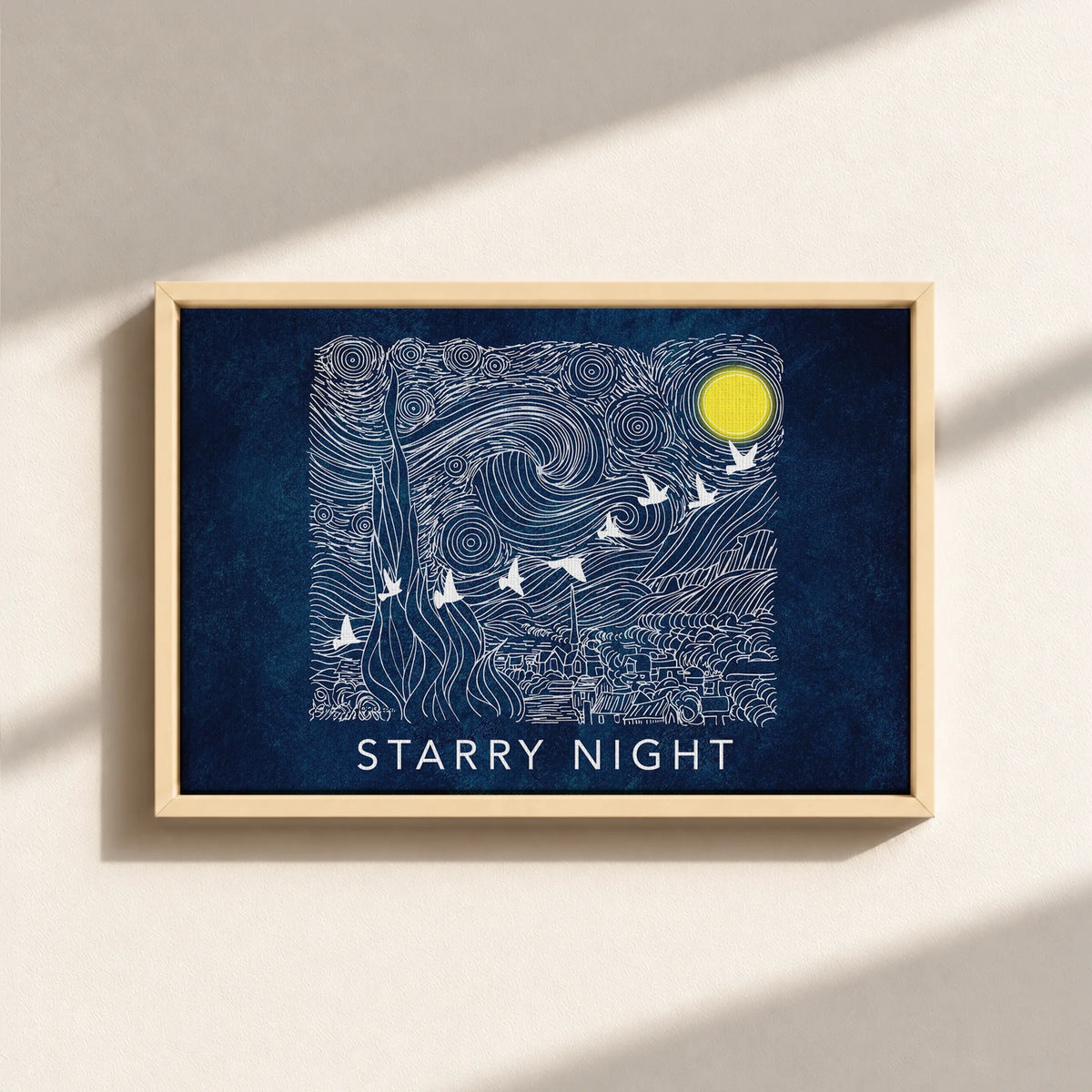 Starry Night Framed Canvas Print