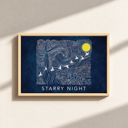 Starry Night Framed Canvas Print