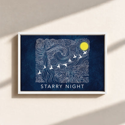 Starry Night Framed Canvas Print