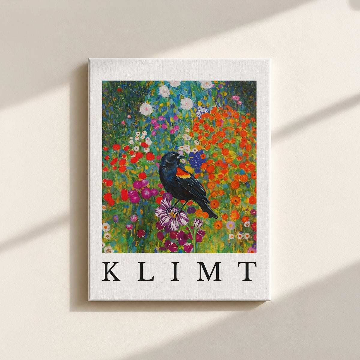 Klimt Blackbird Canvas Print