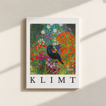 Klimt Blackbird Canvas Print
