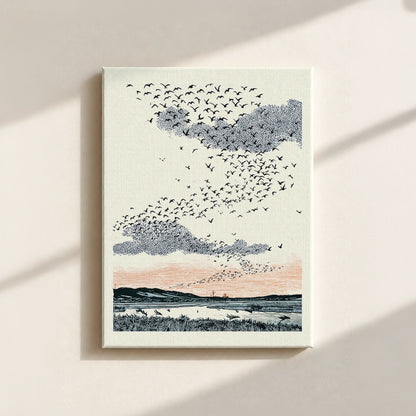 Migrating Wild Ducks Canvas Print