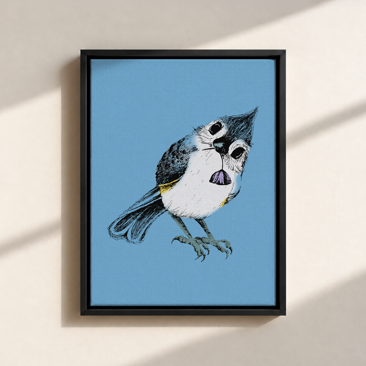 Bird Stare Canvas Print (Framed)