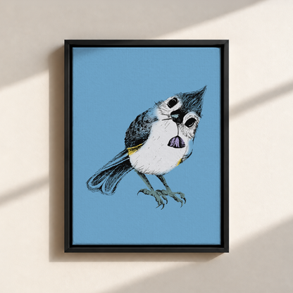 Bird Stare Canvas Print (Framed)