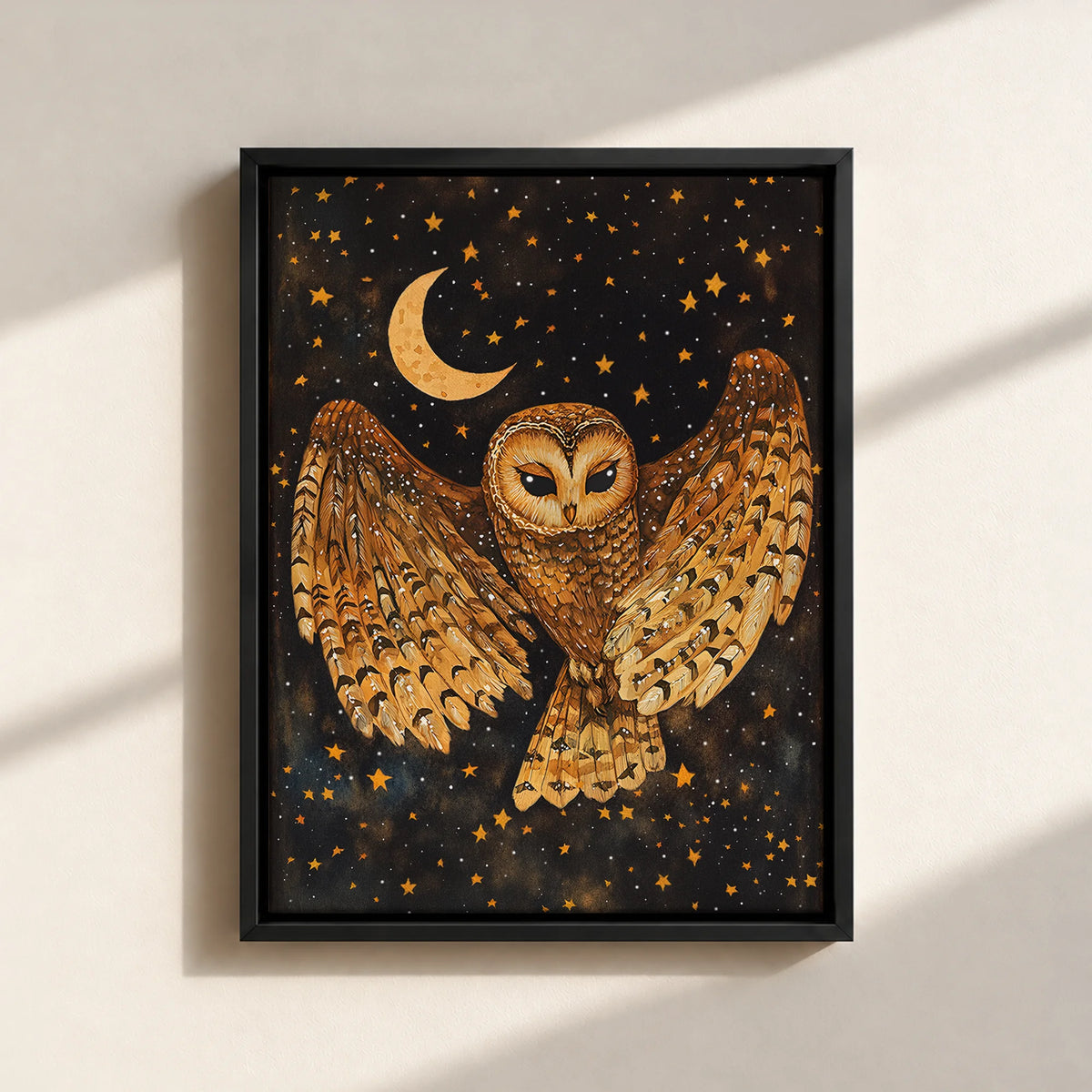 Mystical Owl Canvas Print (Framed)