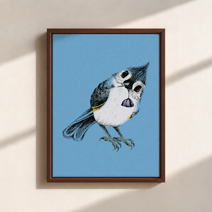 Bird Stare Canvas Print (Framed)