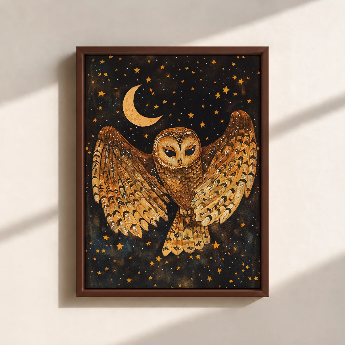 Mystical Owl Canvas Print (Framed)