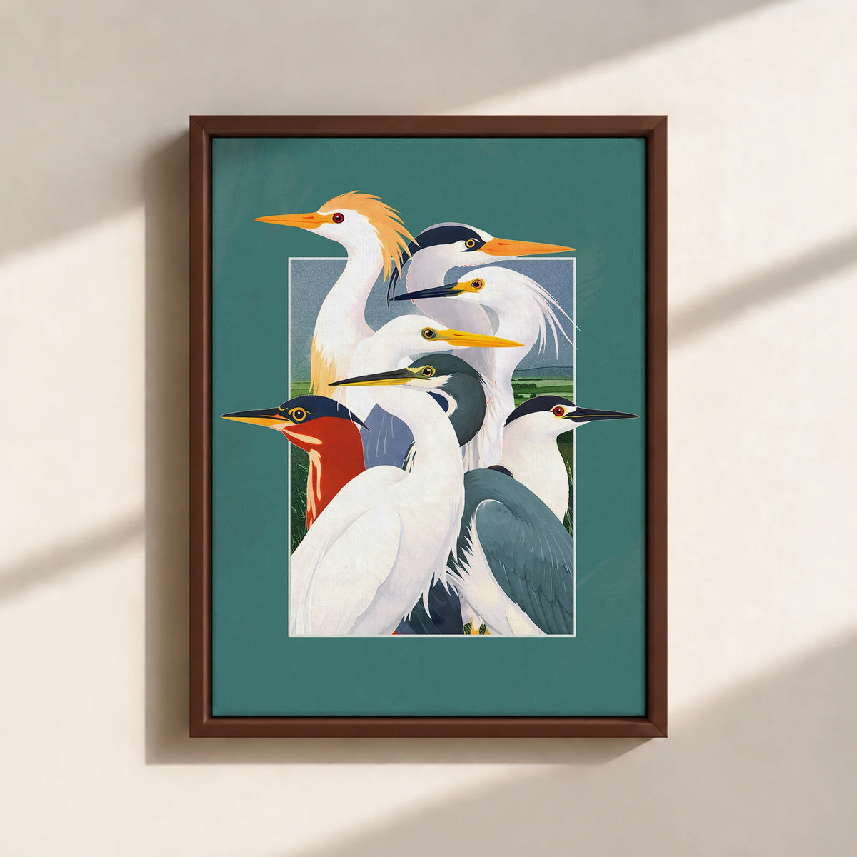 Wetland Assembly Canvas Print (Framed)