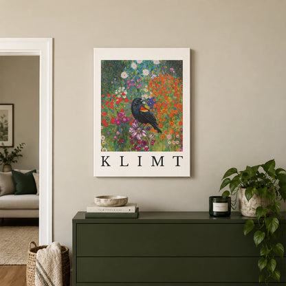 Klimt Blackbird Canvas Print
