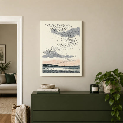 Migrating Wild Ducks Canvas Print