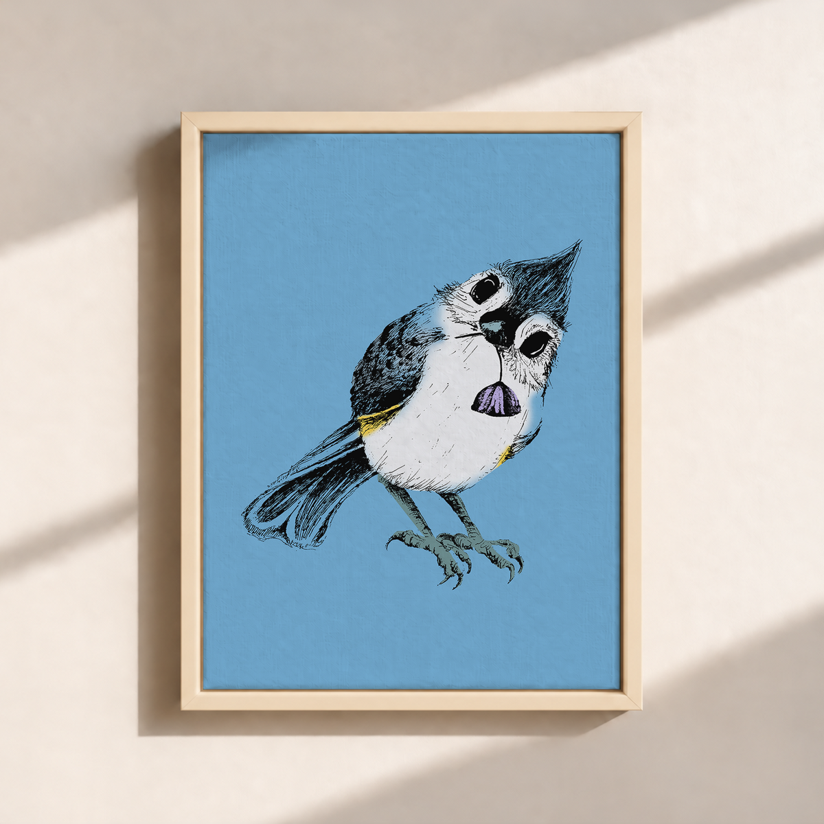 Bird Stare Canvas Print (Framed)
