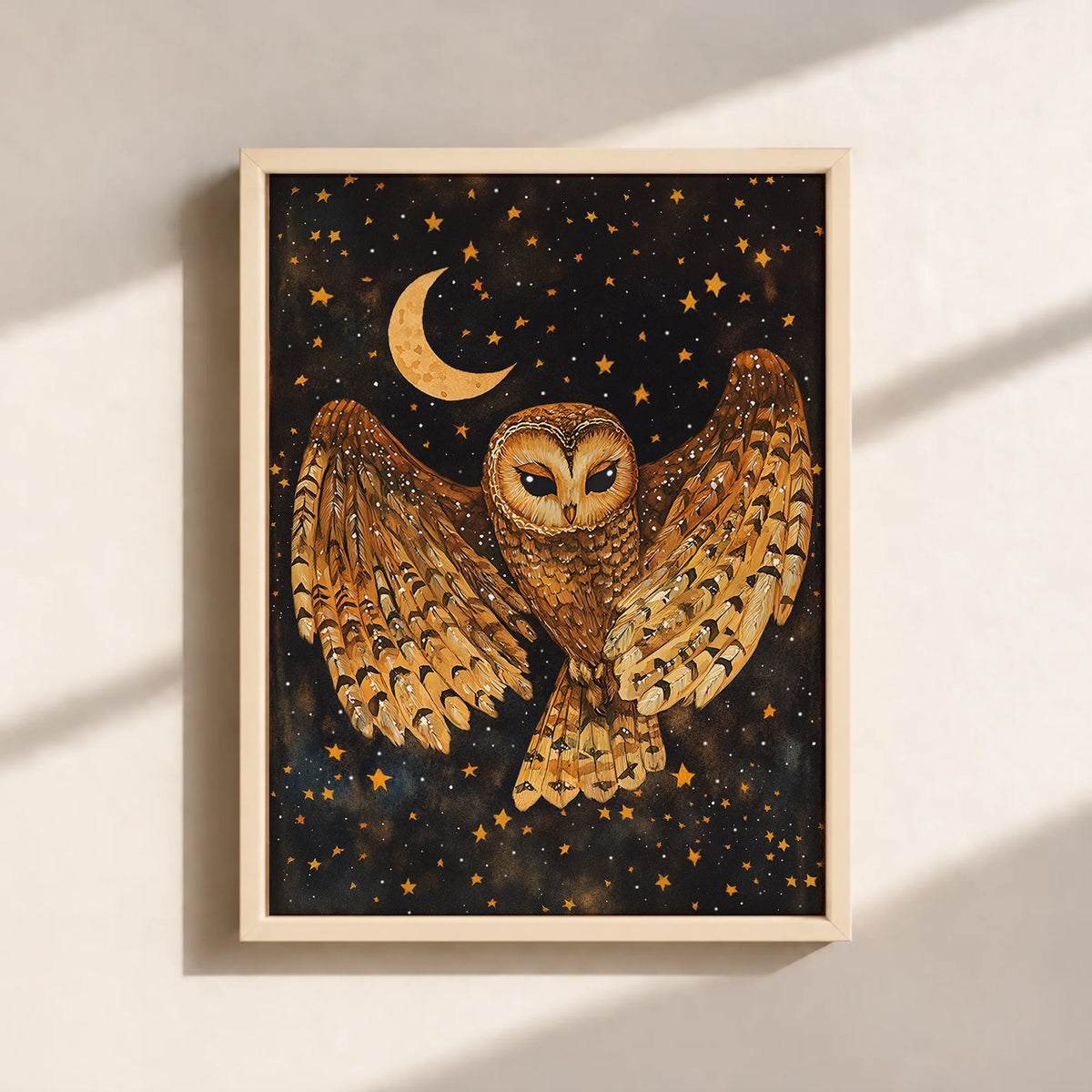 Mystical Owl Canvas Print (Framed)