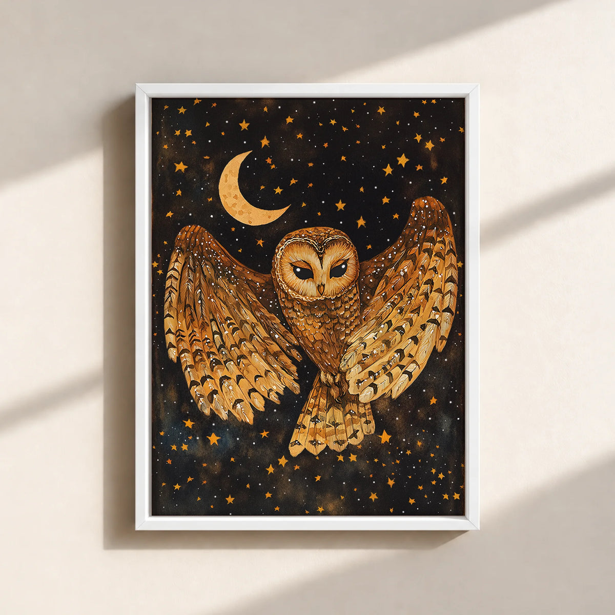 Mystical Owl Canvas Print (Framed)
