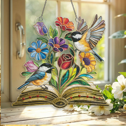 Chickadee's Magic Book Suncatcher
