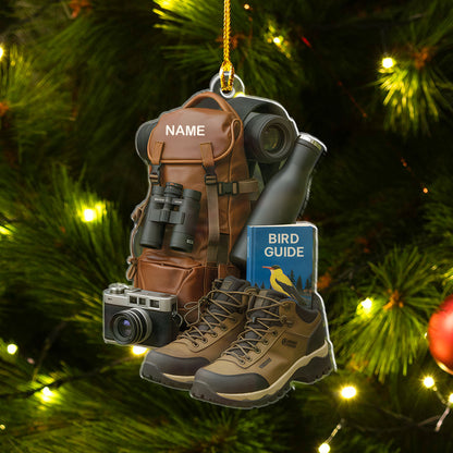 Birdwatching Backpack Ornament