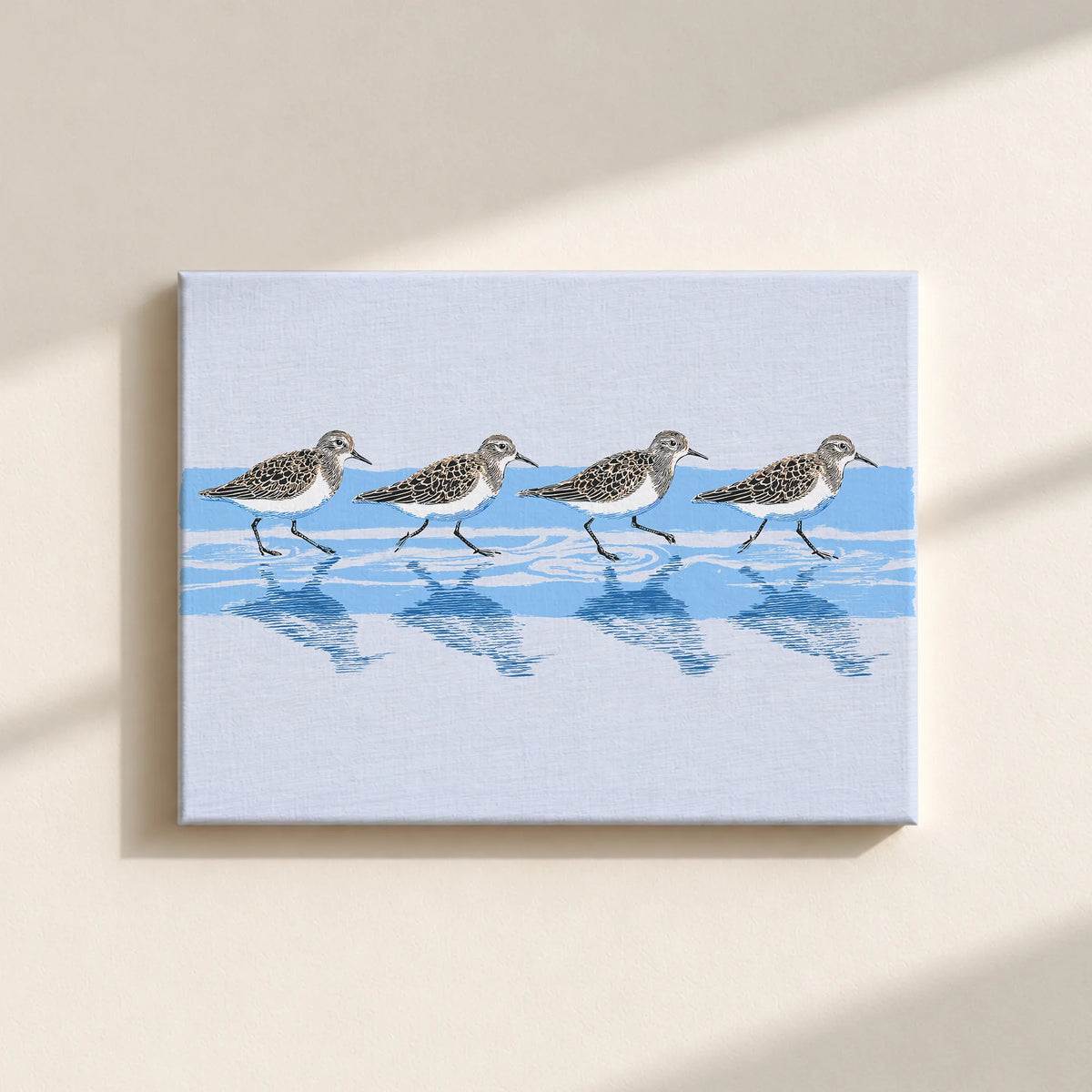Tidewalking Sandpipers Canvas Print