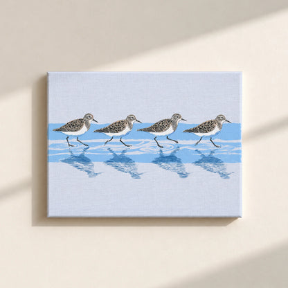 Tidewalking Sandpipers Canvas Print