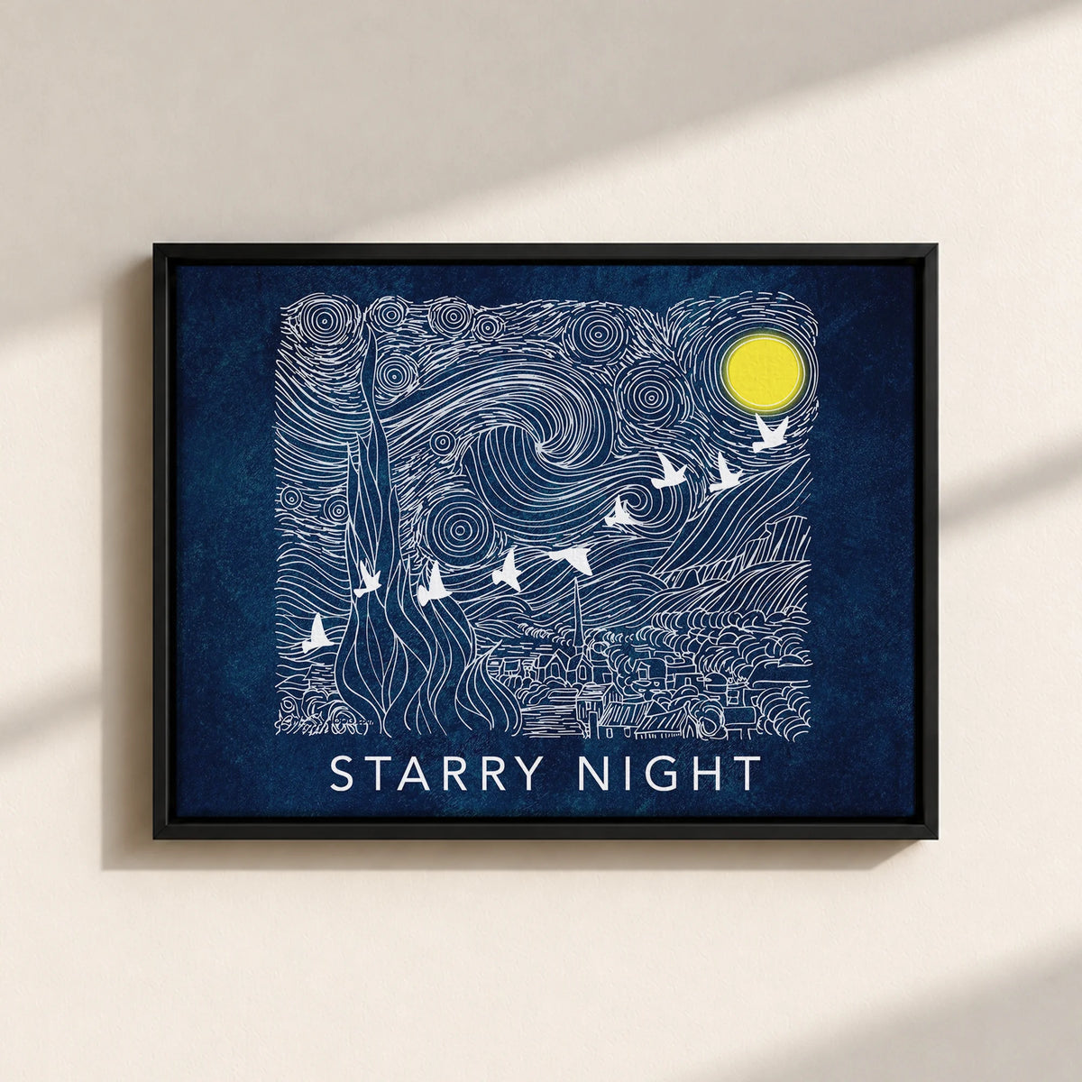 Starry Night Framed Canvas Print