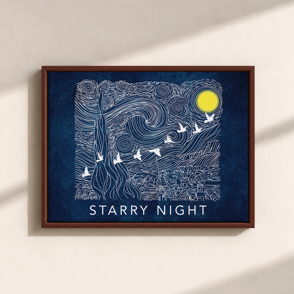 Starry Night Framed Canvas Print