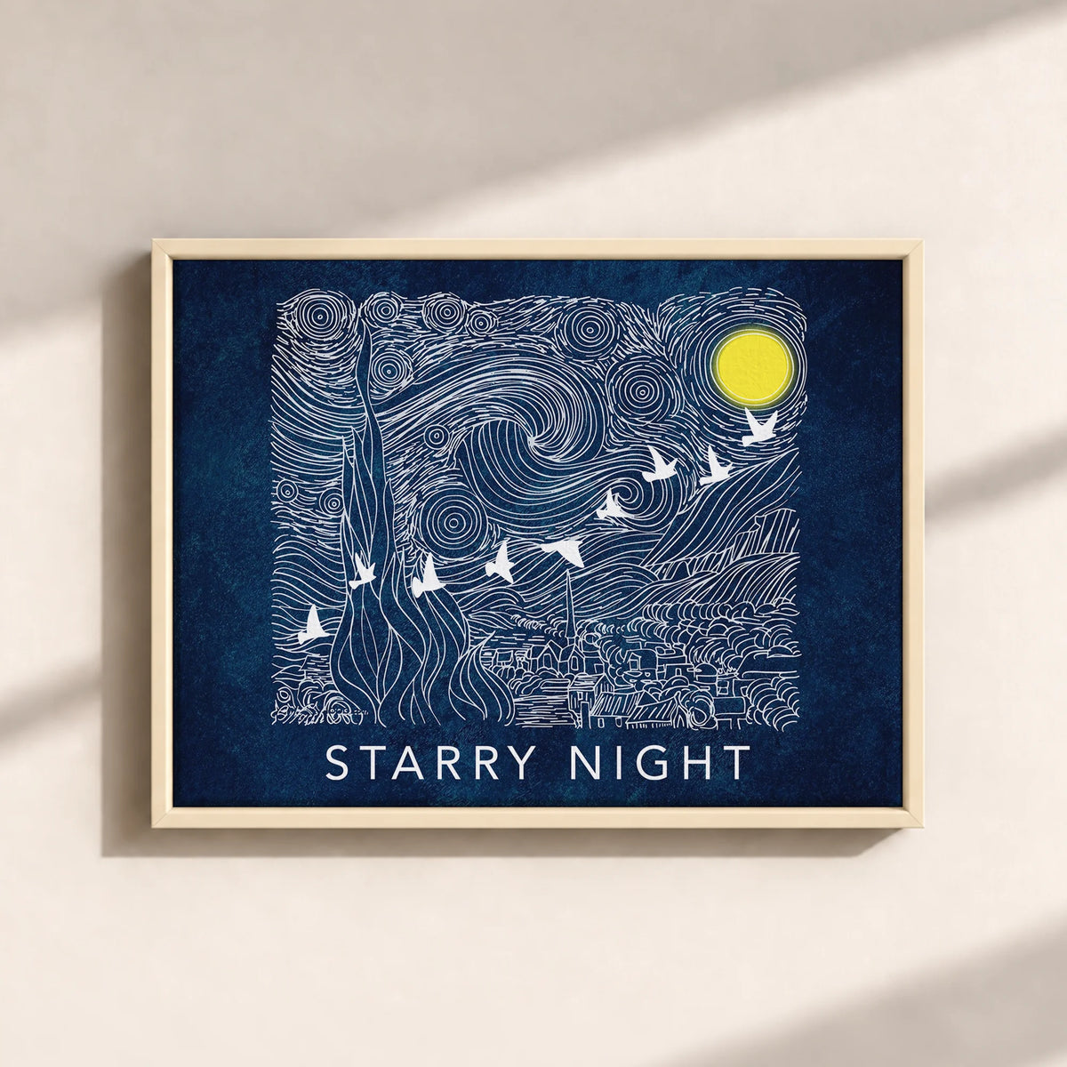 Starry Night Framed Canvas Print
