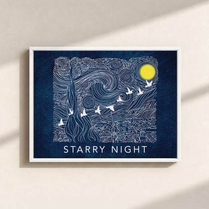Starry Night Framed Canvas Print