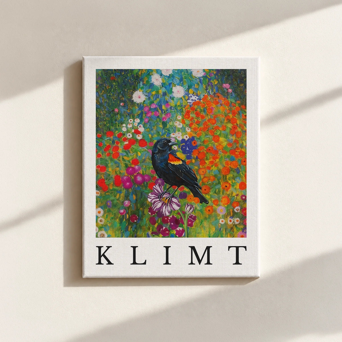 Klimt Blackbird Canvas Print