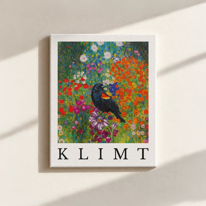 Klimt Blackbird Canvas Print