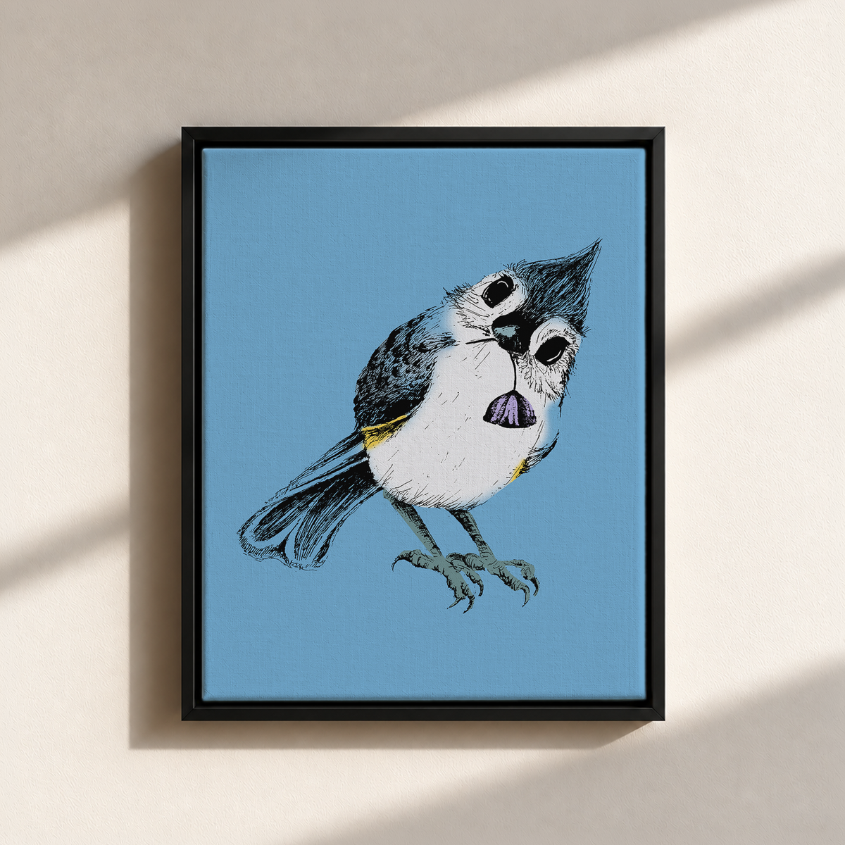 Bird Stare Canvas Print (Framed)
