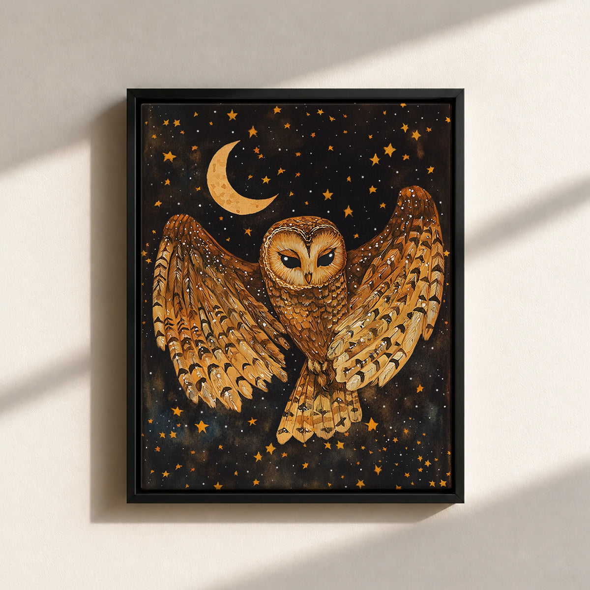 Mystical Owl Canvas Print (Framed)