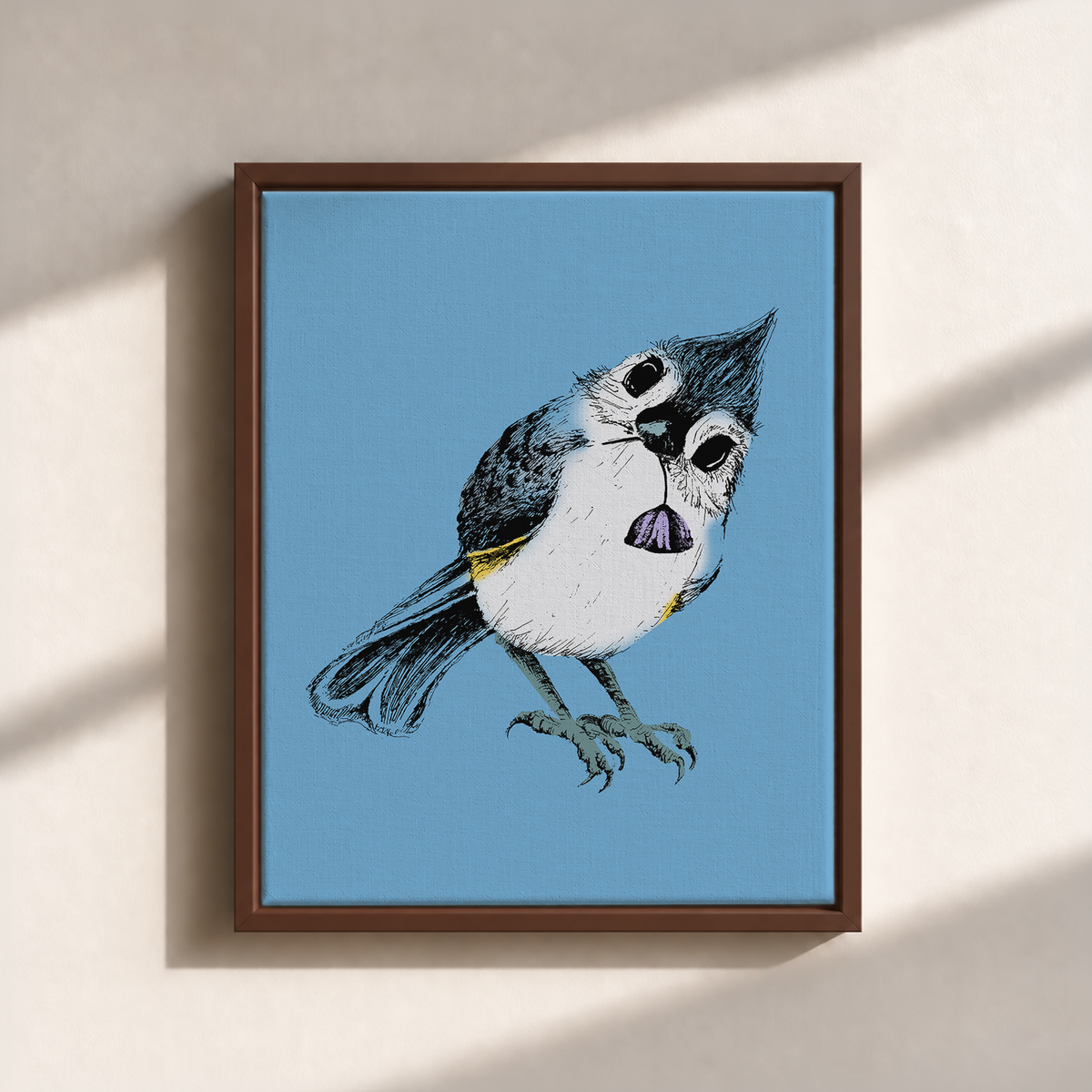 Bird Stare Canvas Print (Framed)