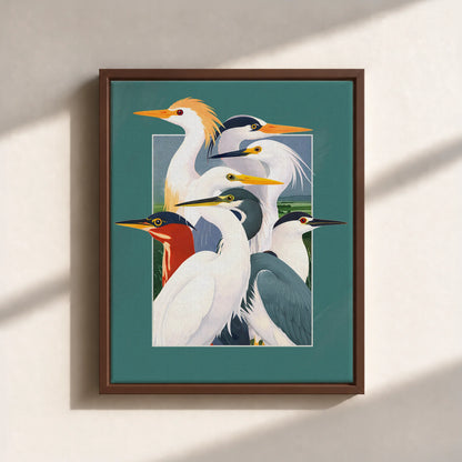 Wetland Assembly Canvas Print (Framed)